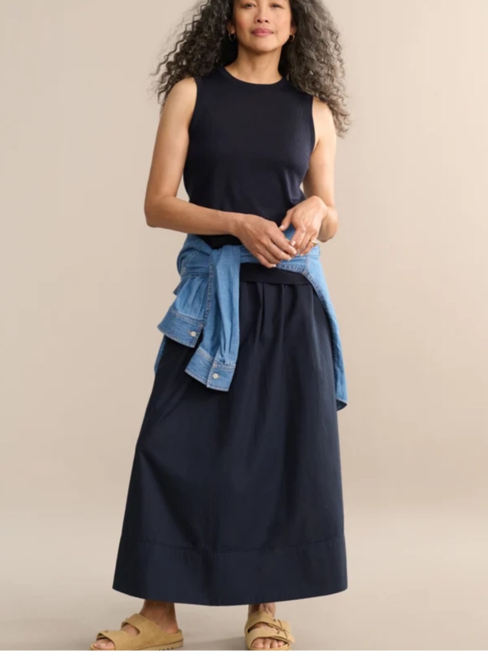Jenni Kayne Merino Wool Navy Tank size S
